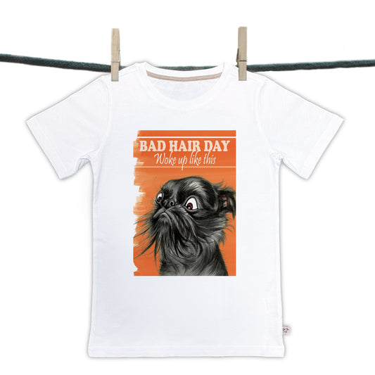 T-Shirt Bad Hairday-Kollektion: Woke up like this (01-303 KL)