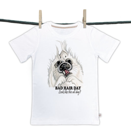 T-Shirt Bad Hairday-Kollektion: Den ganzen Tag so aussehen (01-315 ZW)