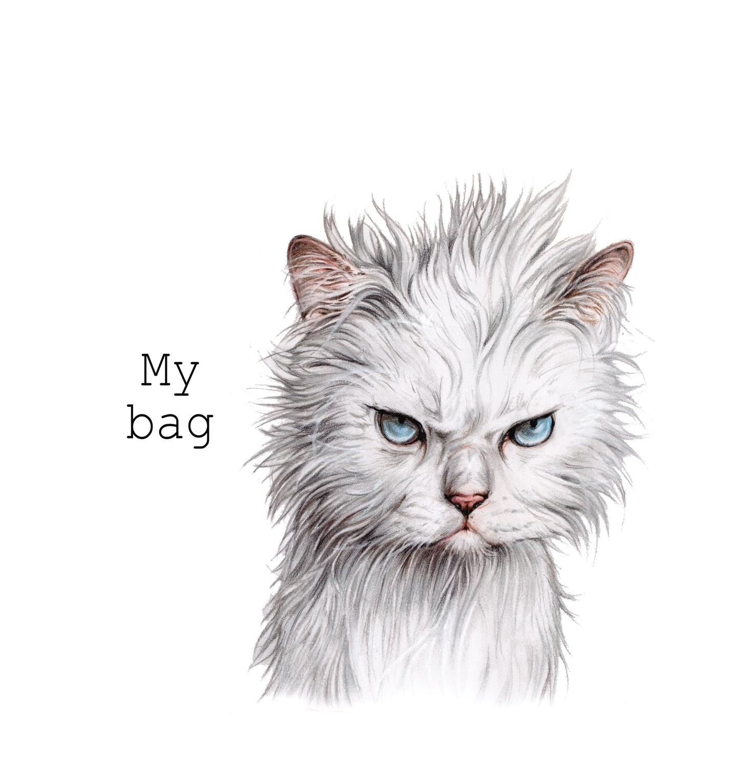 Einkaufstasche aus Baumwolle mit Aufdruck – Katze – Meine Tasche