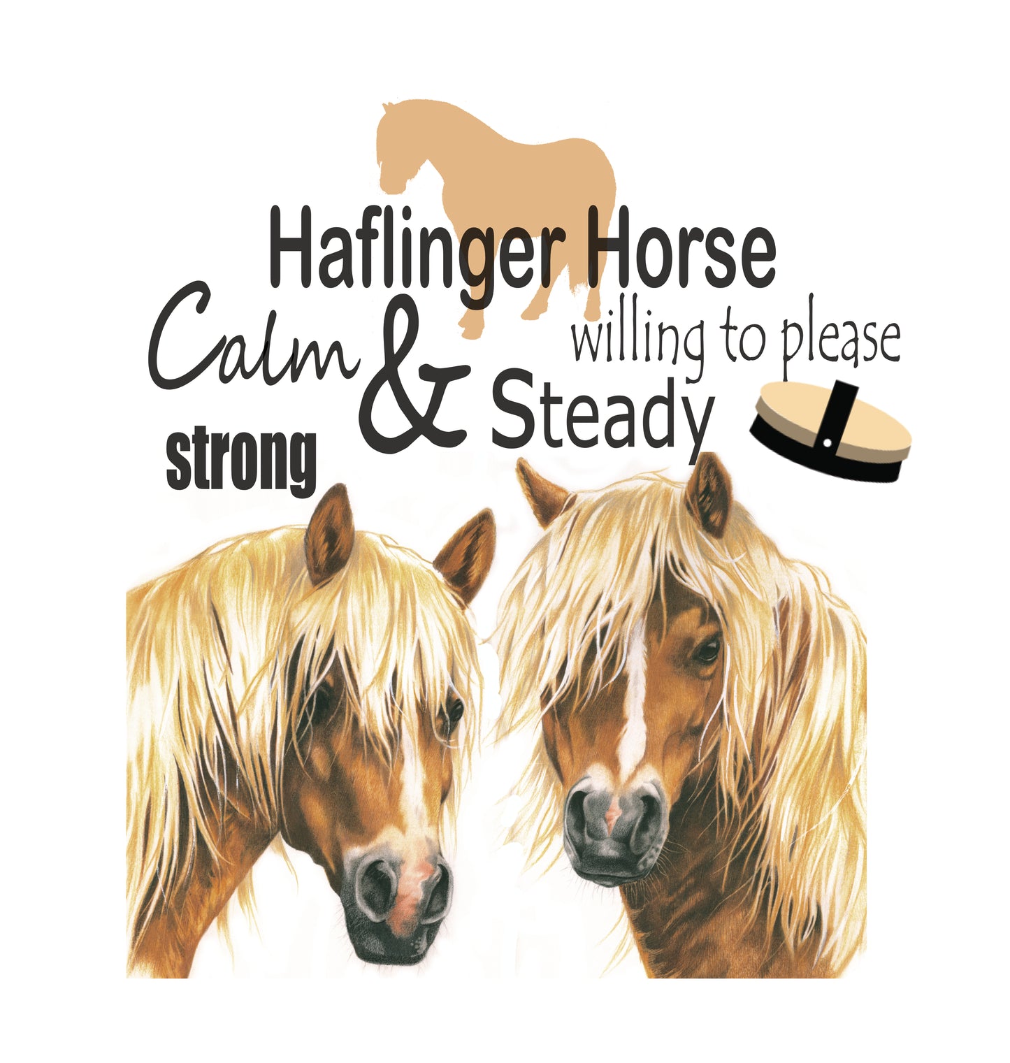 Cotton shopping bag with print - Haflingers