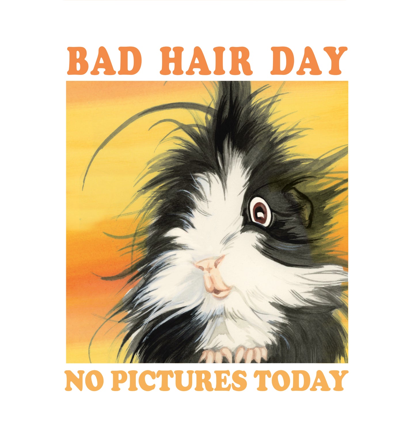 Katoenen winkelshopper met bedrukking - Bad Hair Day - Cavey - Cavia