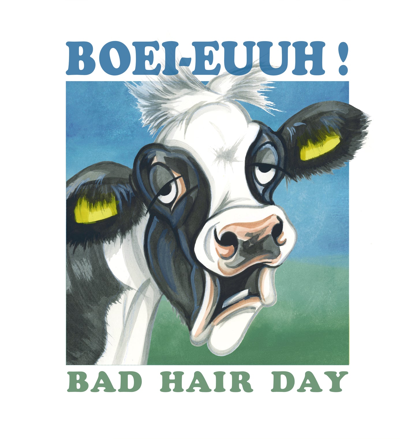 Einkaufstasche aus Baumwolle mit Aufdruck – Buh! – Kuh