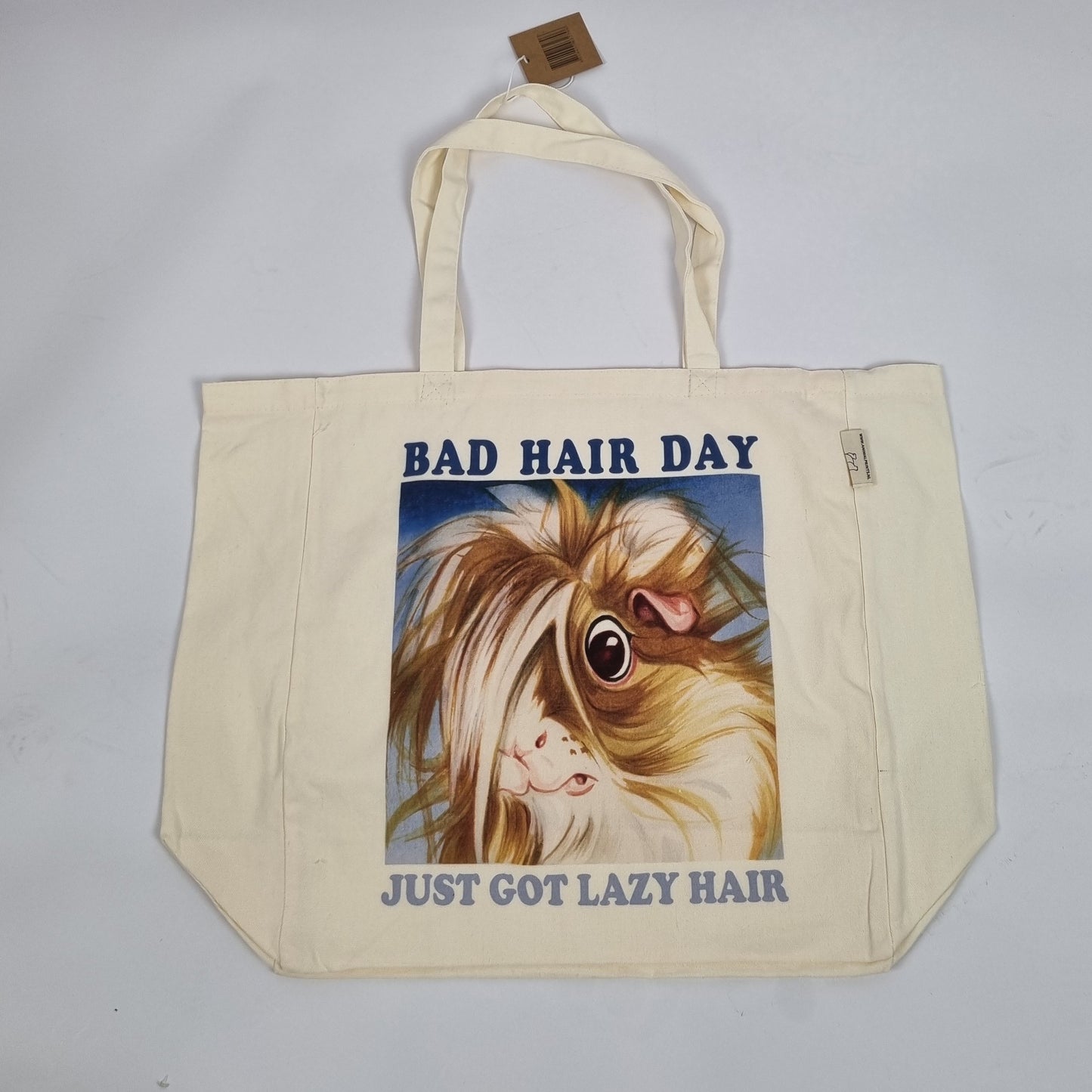 Katoenen winkelshopper met bedrukking - Bad Hair Day - Cavey