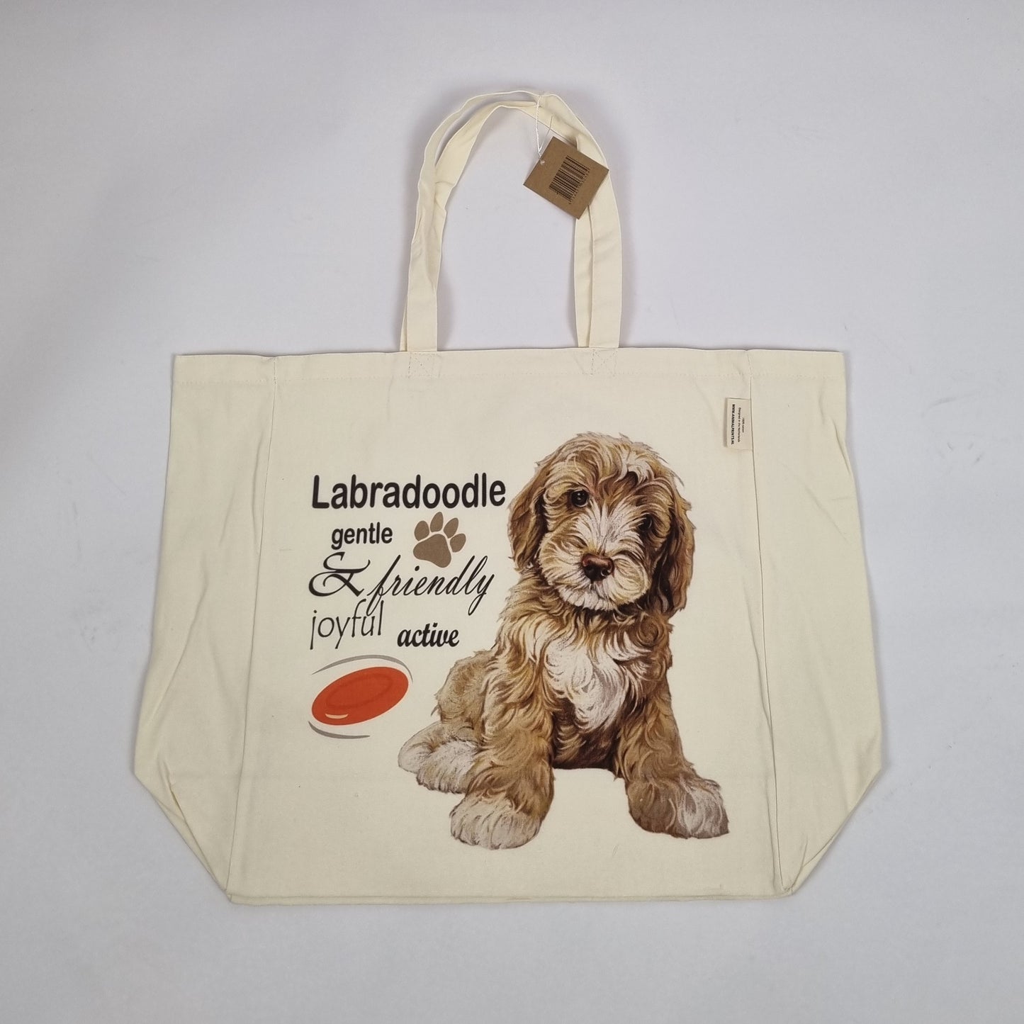 Katoenen winkelshopper met bedrukking - Labradoodle