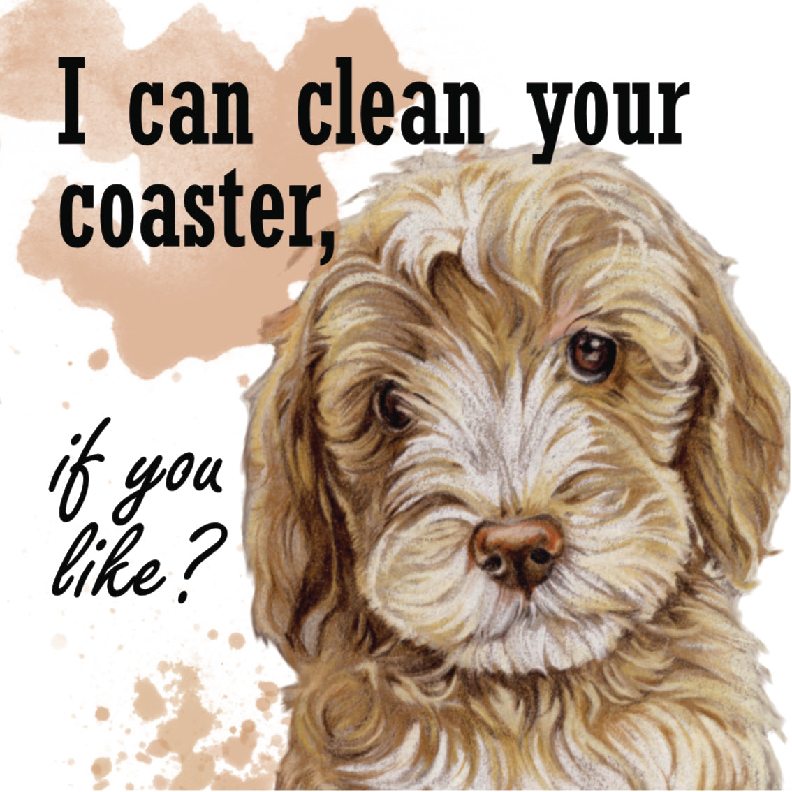 Onderzetter - 38-064 Labradoodle - I can clean your coaster