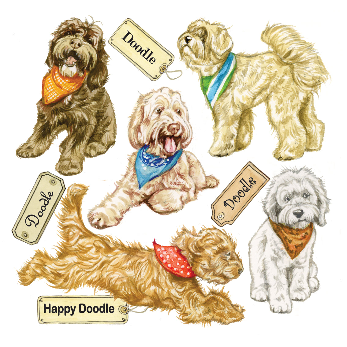 Onderzetter - 38-088 Labradoodle collage