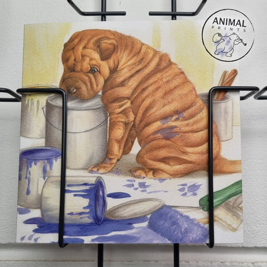 Quadratische Karte - Umzug, Do it Yourself Sharpei