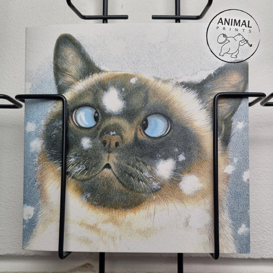 Square card - Snowflakes always make me cross-eyed....