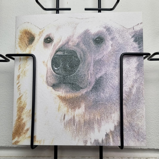 Square card - Polar bear, self-portrait