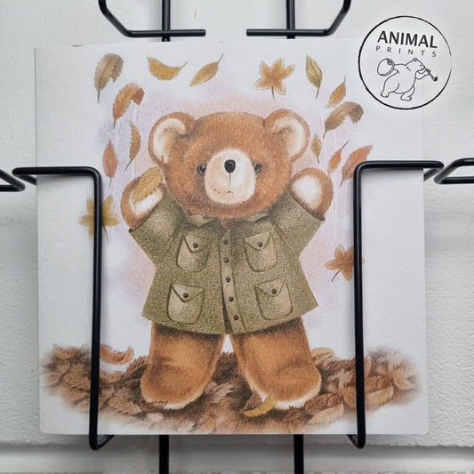 Square card - Bear collection - Autumn