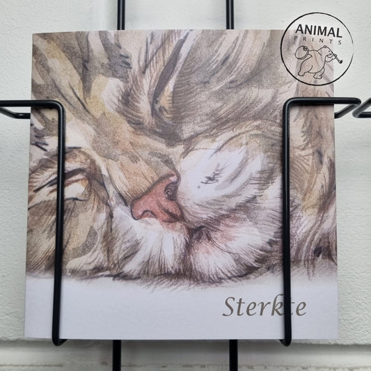 Vierkante kaart - Condoleancekaart Kat