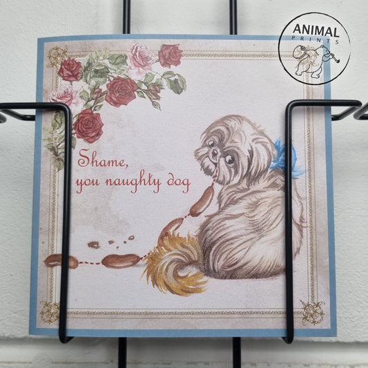 Square card - Shame, you naughty Dog