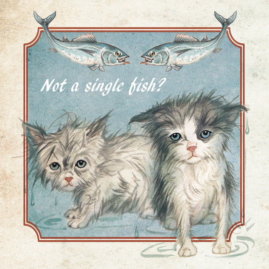 Quadratische Karte - Kein einziger Fisch