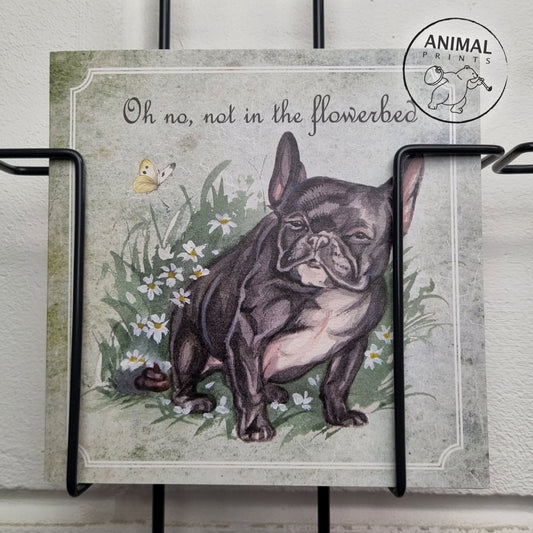 Square card - Oh no, not in the flowerbed