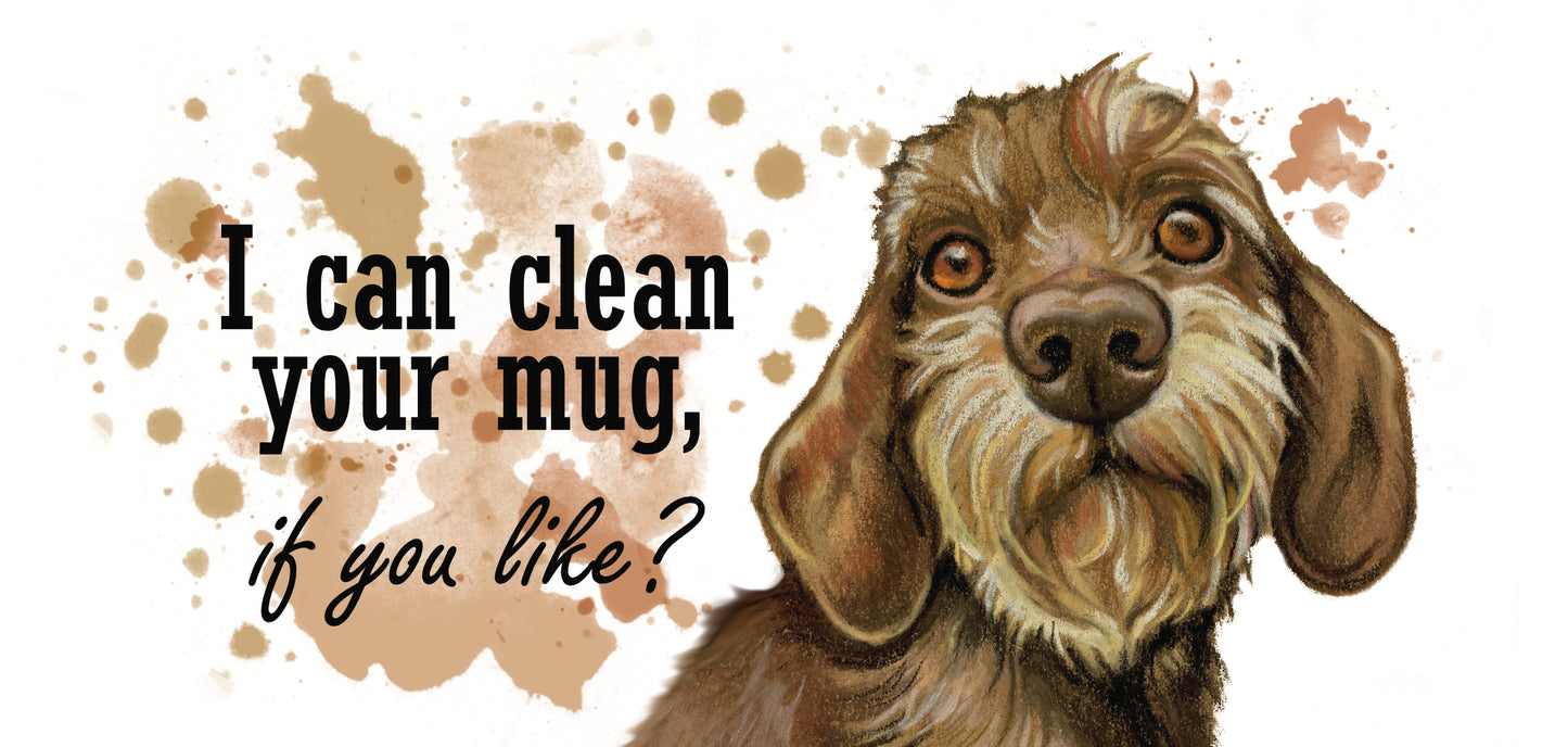 Mok "I can clean up your Mug" - Dachshund / Teckel - New collection