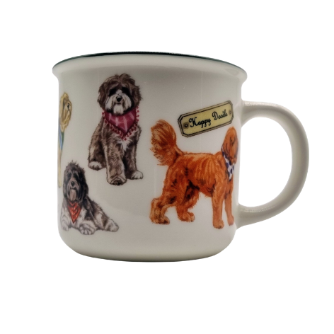 Tassen mit Collage – Labradoodle