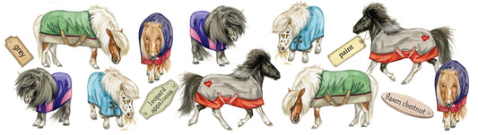 Tassen mit Collage – Shetlandponys – Design 2