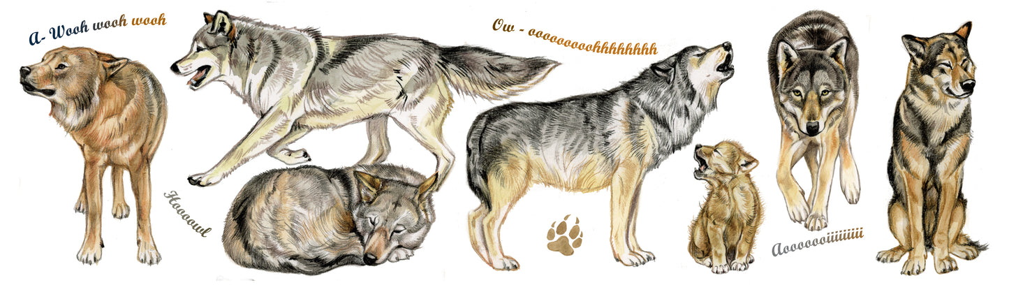 Mokken met collage - Wolf