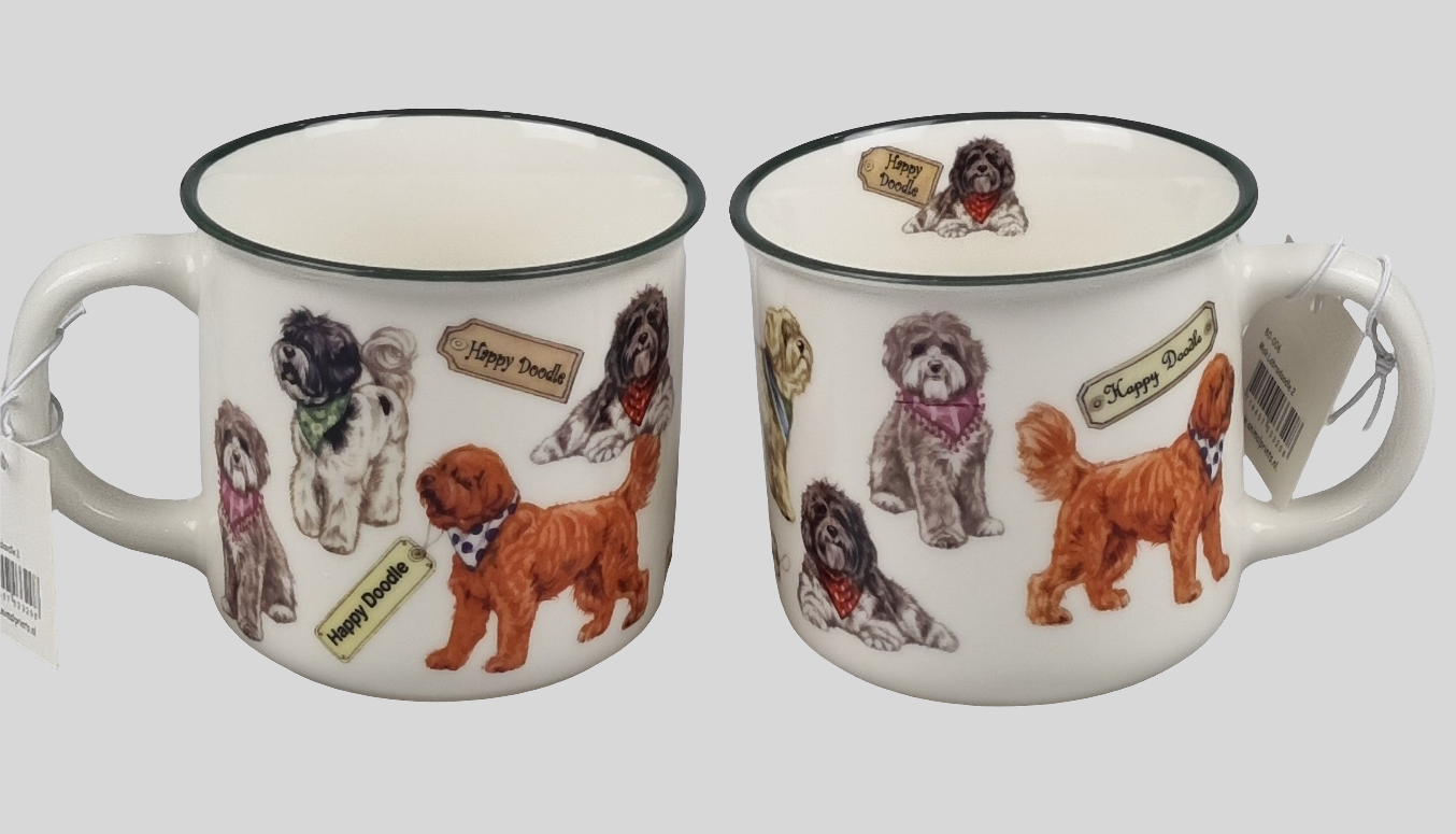 Mokken met collage - Labradoodle - design 2
