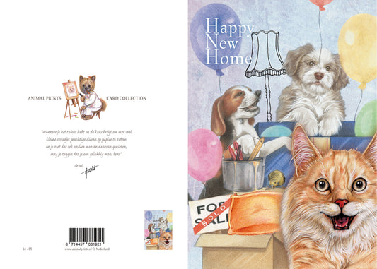 Klapkaart A4 formaat - Happy New Home