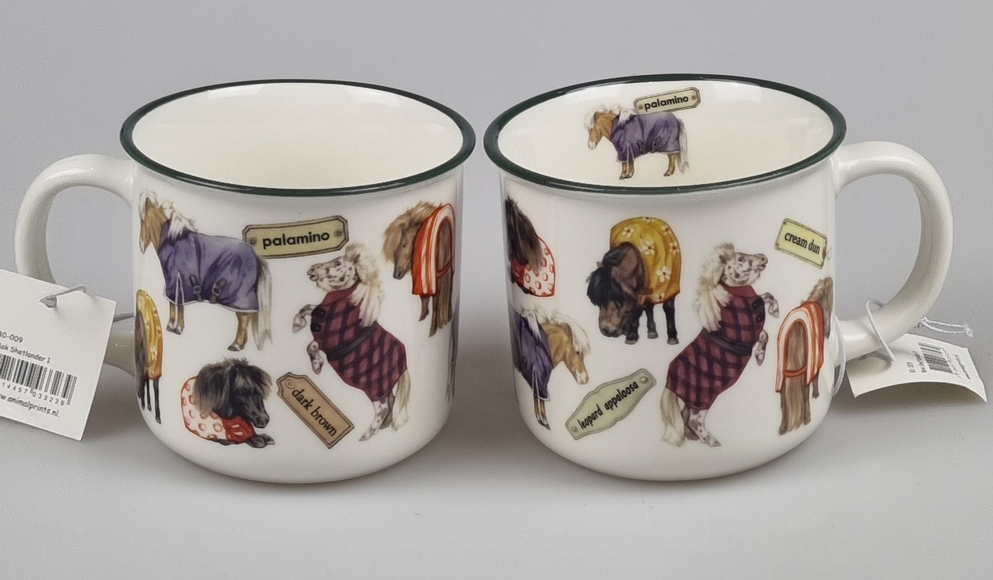 Mokken met collage - Shetlanders - design 1