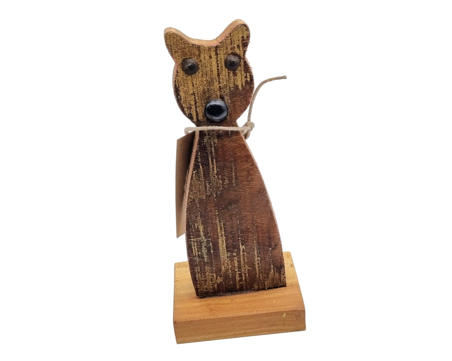 Houten beeld - kat