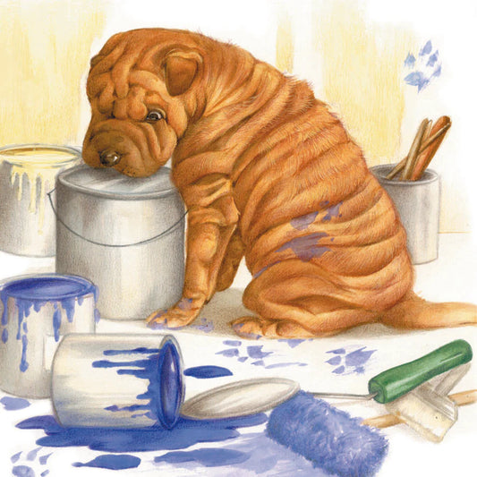Quadratische Karte - Umzug, Do it Yourself Sharpei
