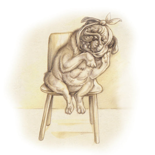 Quadratische Karte - Emotion im Wartezimmer; Zahnschmerzen bei sensiblen Hunden