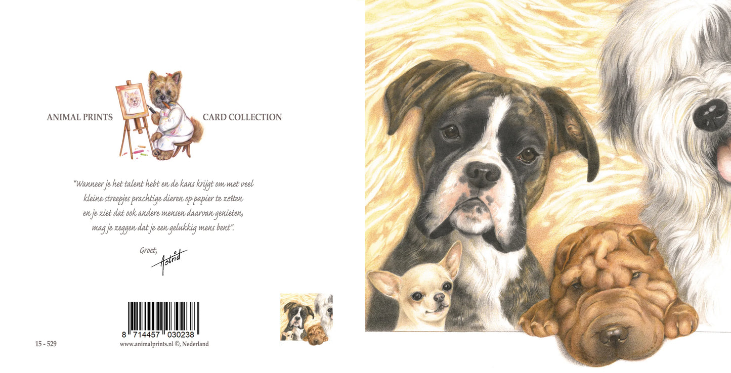 Vierkante kaart - Hondencollage
