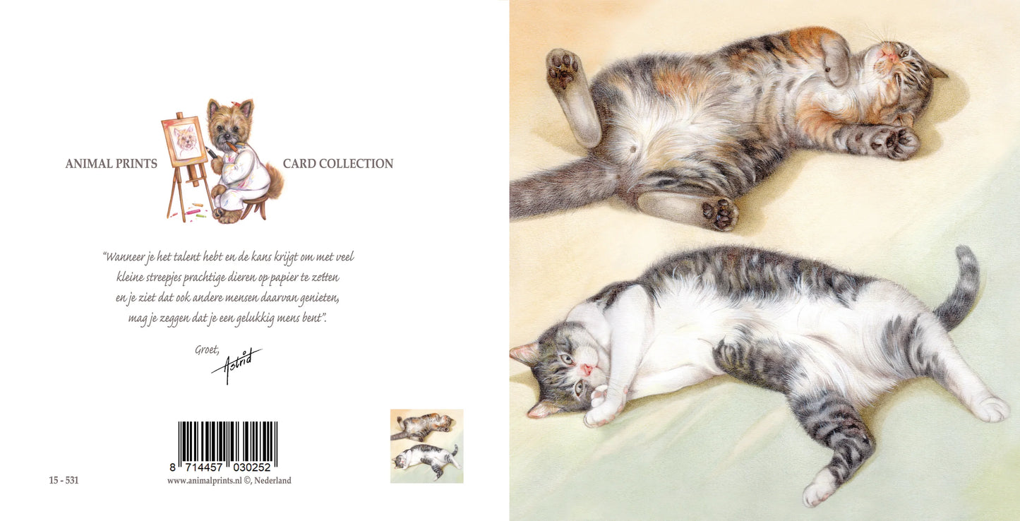 Vierkante kaart - Lekker even luieren, niets om je voor te schamen.