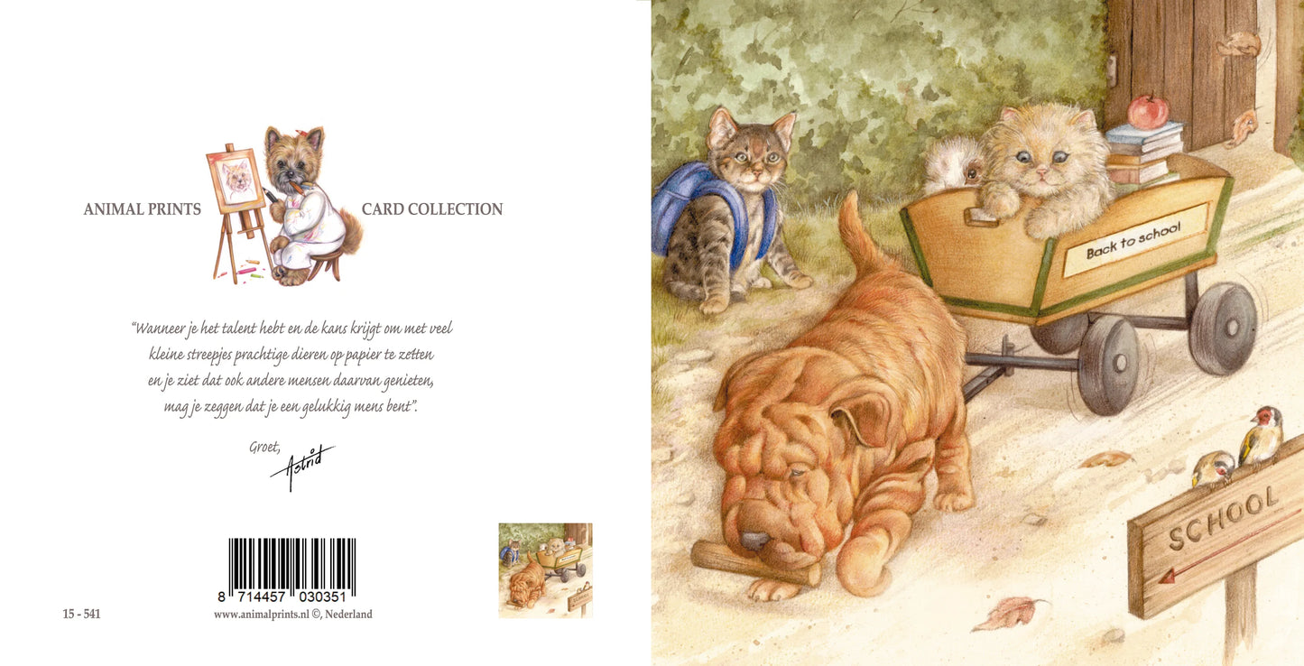 Vierkante kaart - Uiteindelijk worden we er allemaal wijzer van. Back to School.