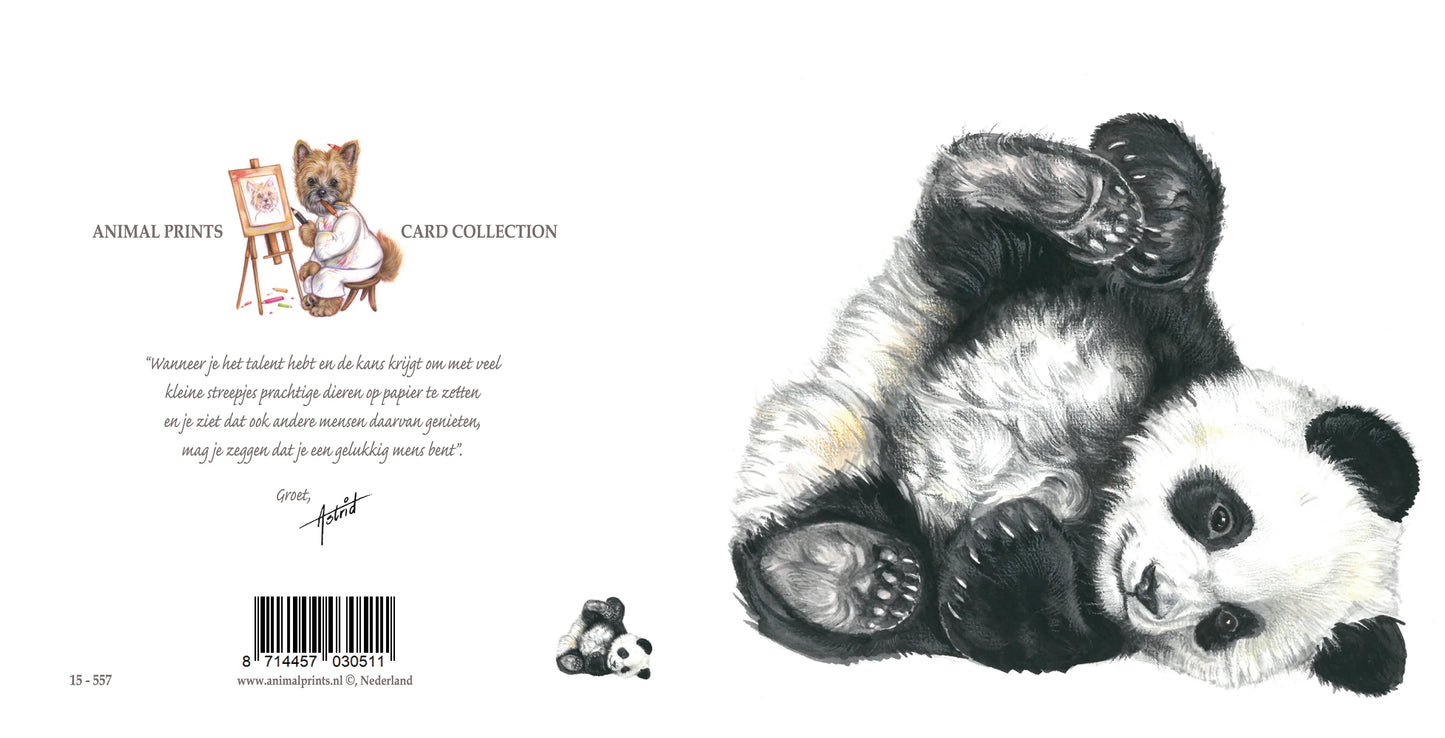 Quadratische Karte - Wer liebt den faulen Panda nicht?