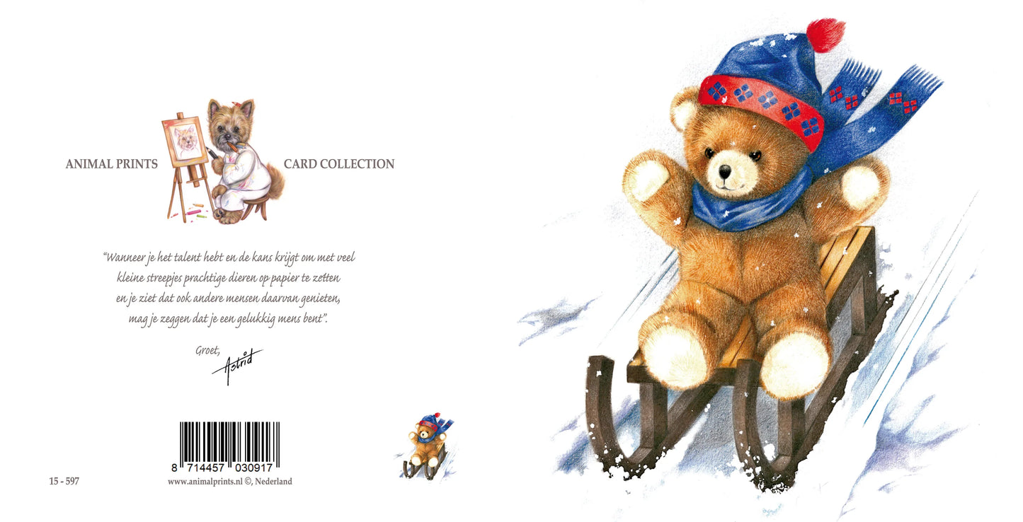 Square card - Bear collection - Winter