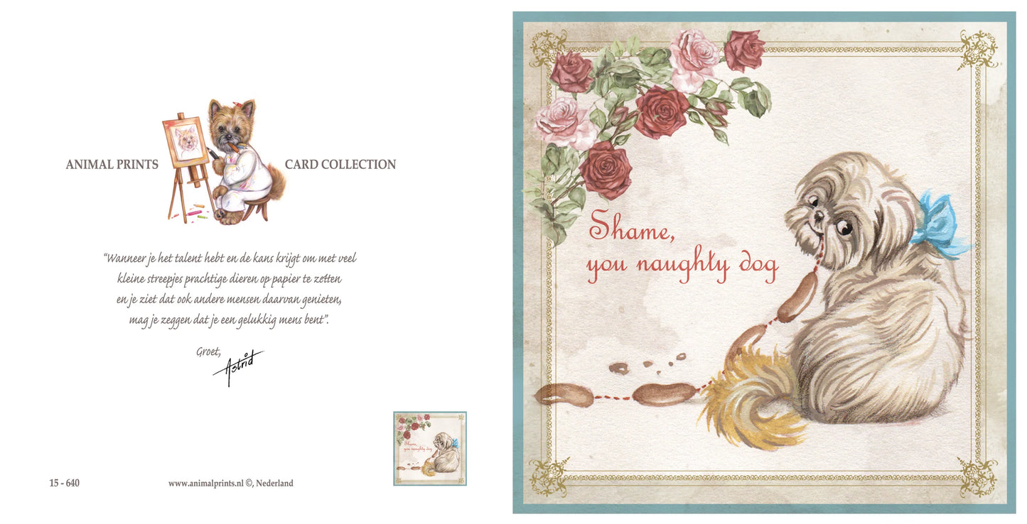 Square card - Shame, you naughty Dog