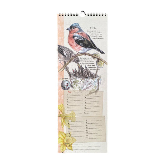 Birthday Calendar Birds - per 5 pieces