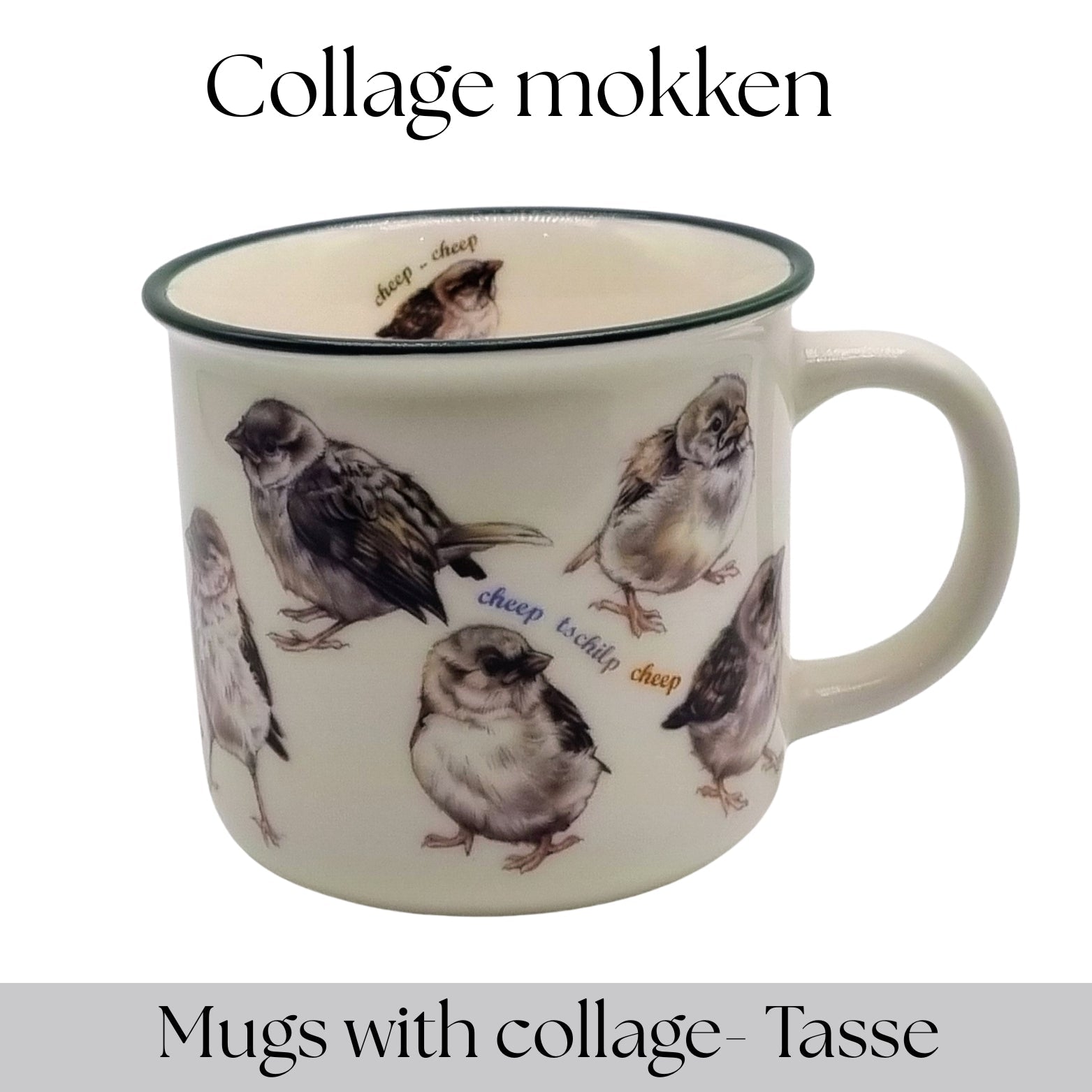 Mokken met dierencollage
