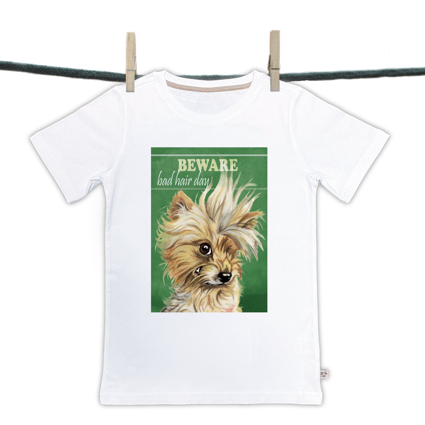 T-shirt Bad Hairday collectie: Beware - Bad Hair Day (01-302)