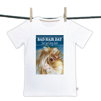 T-shirt Bad Hairday collectie: Just got lazy hair  (01-304)