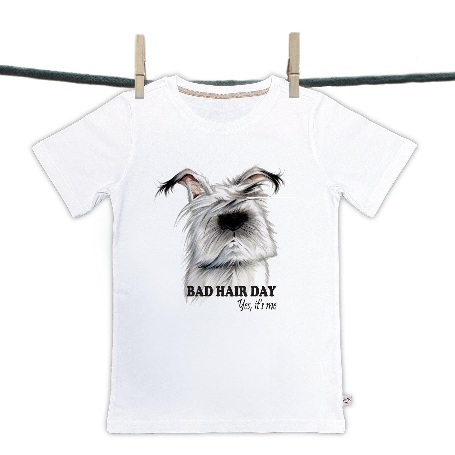 T-shirt Bad Hairday collectie: Yes, it's me (01-308 ZW)