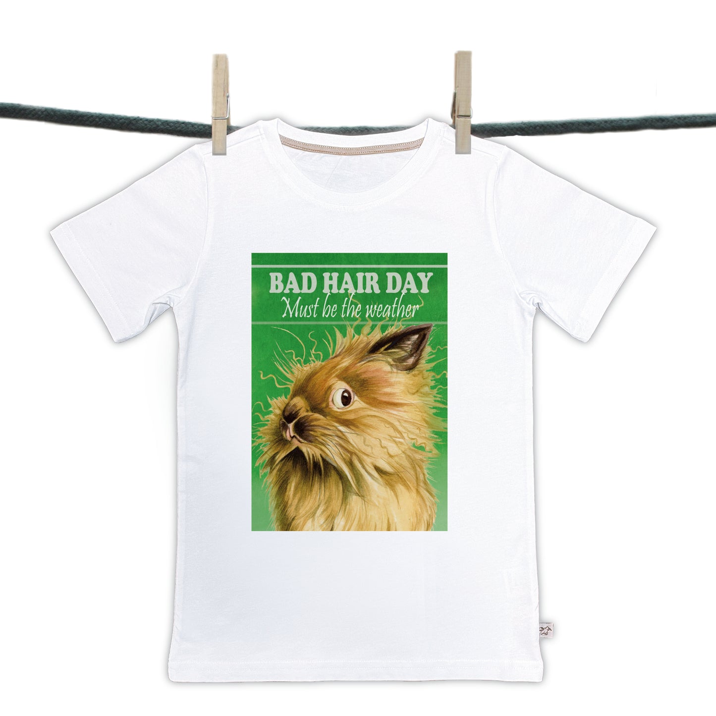 T-shirt Bad Hairday collectie: Must be the Weather(01-309)