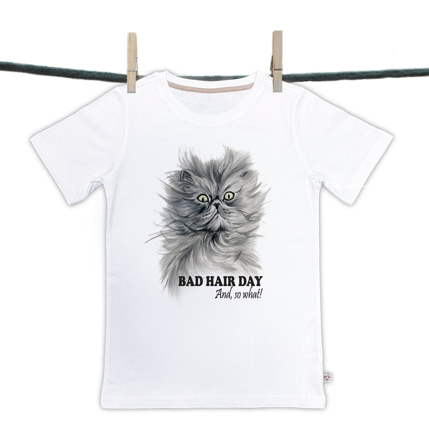 T-shirt Bad Hairday collectie: And, so what ! (01-310 ZW)