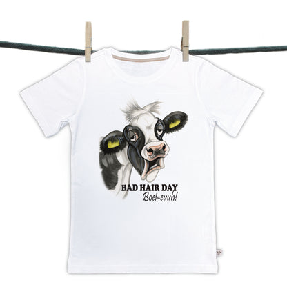 T-shirt Bad Hairday collectie: Boei-euuh (01-311ZW)