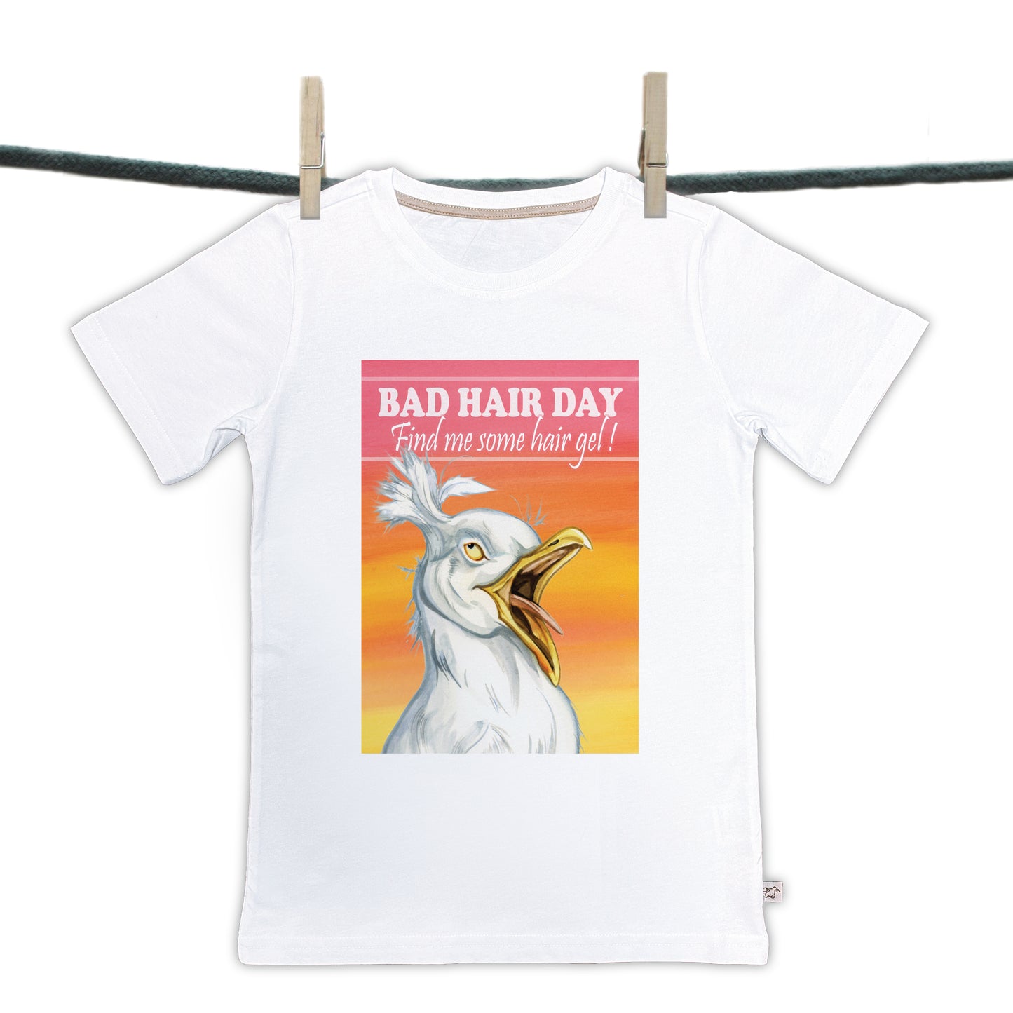 T-shirt Bad Hairday collectie: Find me some hairgel(01-313 KL)