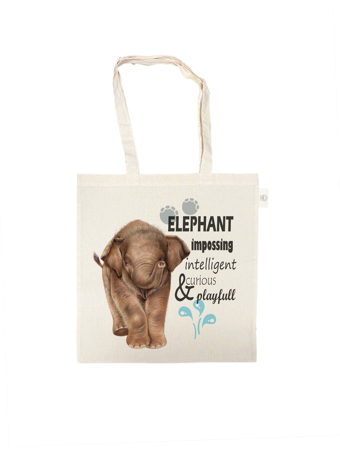 Katoenen tas - Olifant - per 3 stuks