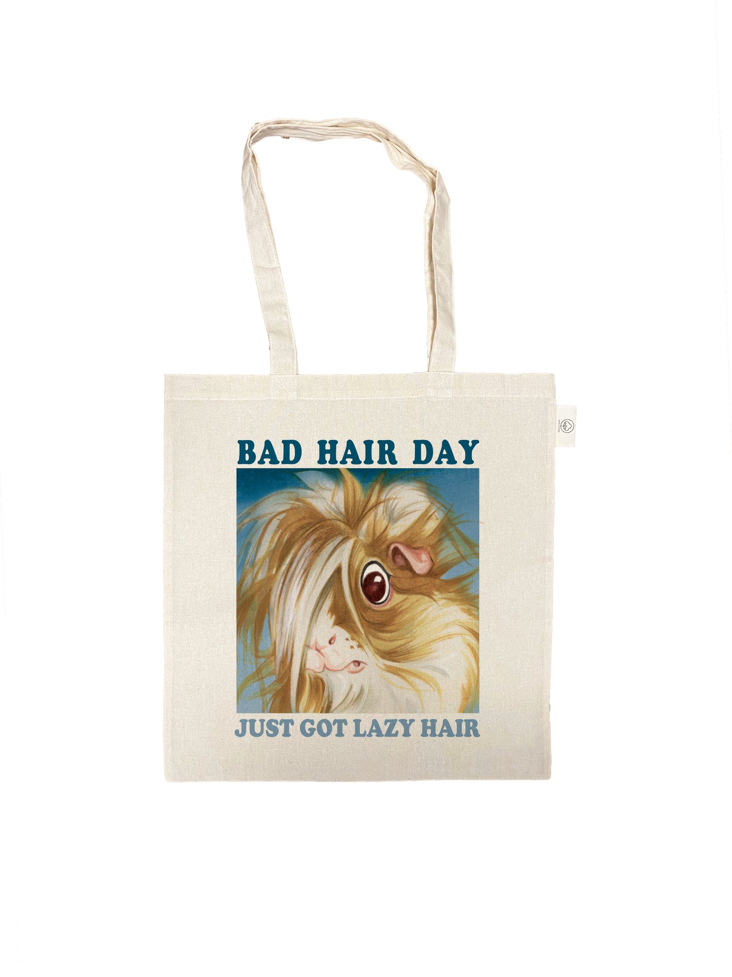 Katoenen tas - Bad Hair Day - Just got lazy Hair - per 3 stuks