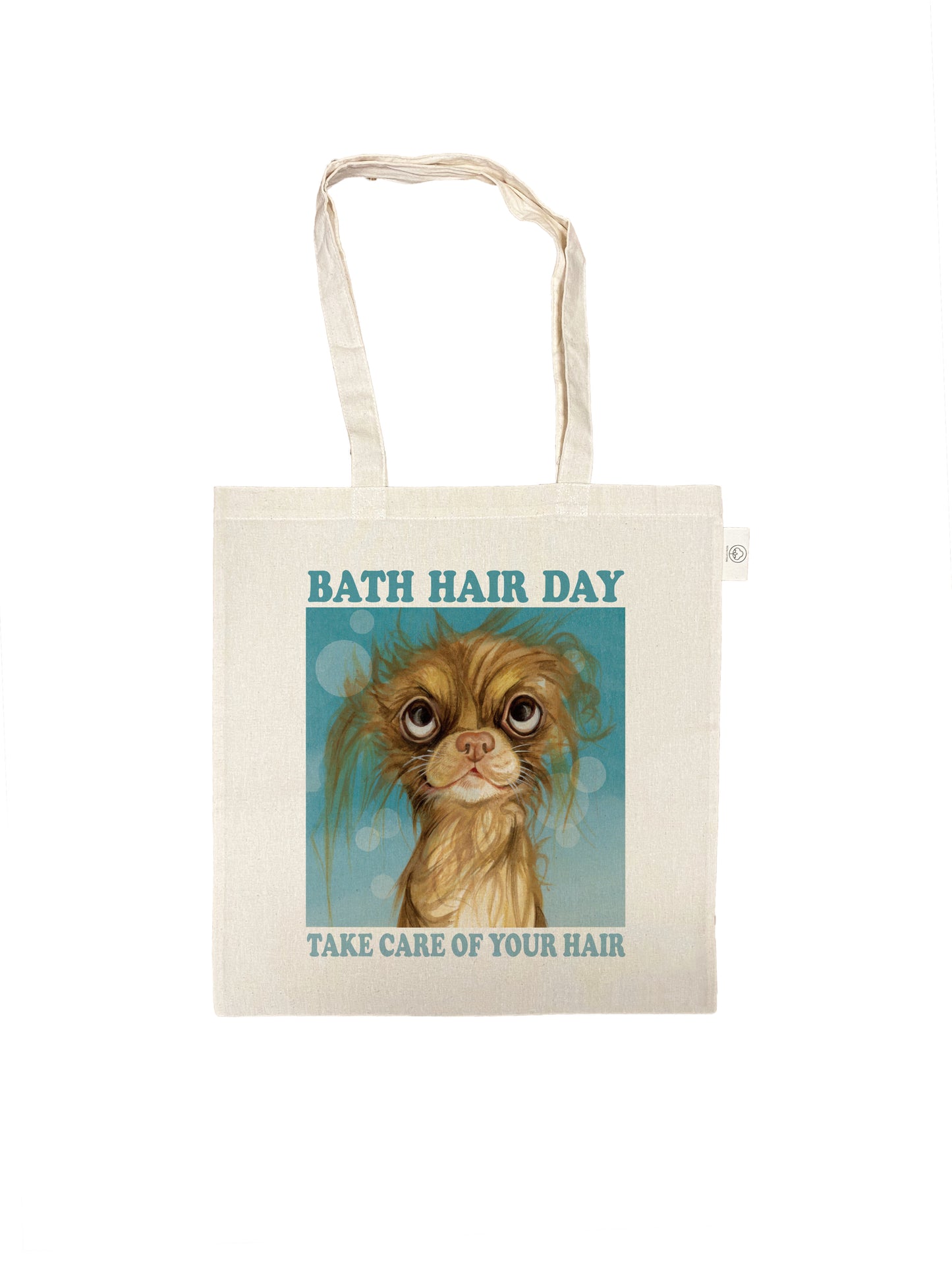 Katoenen tas - Bad Hair Day - Take care of your Hair - per 3 stuks