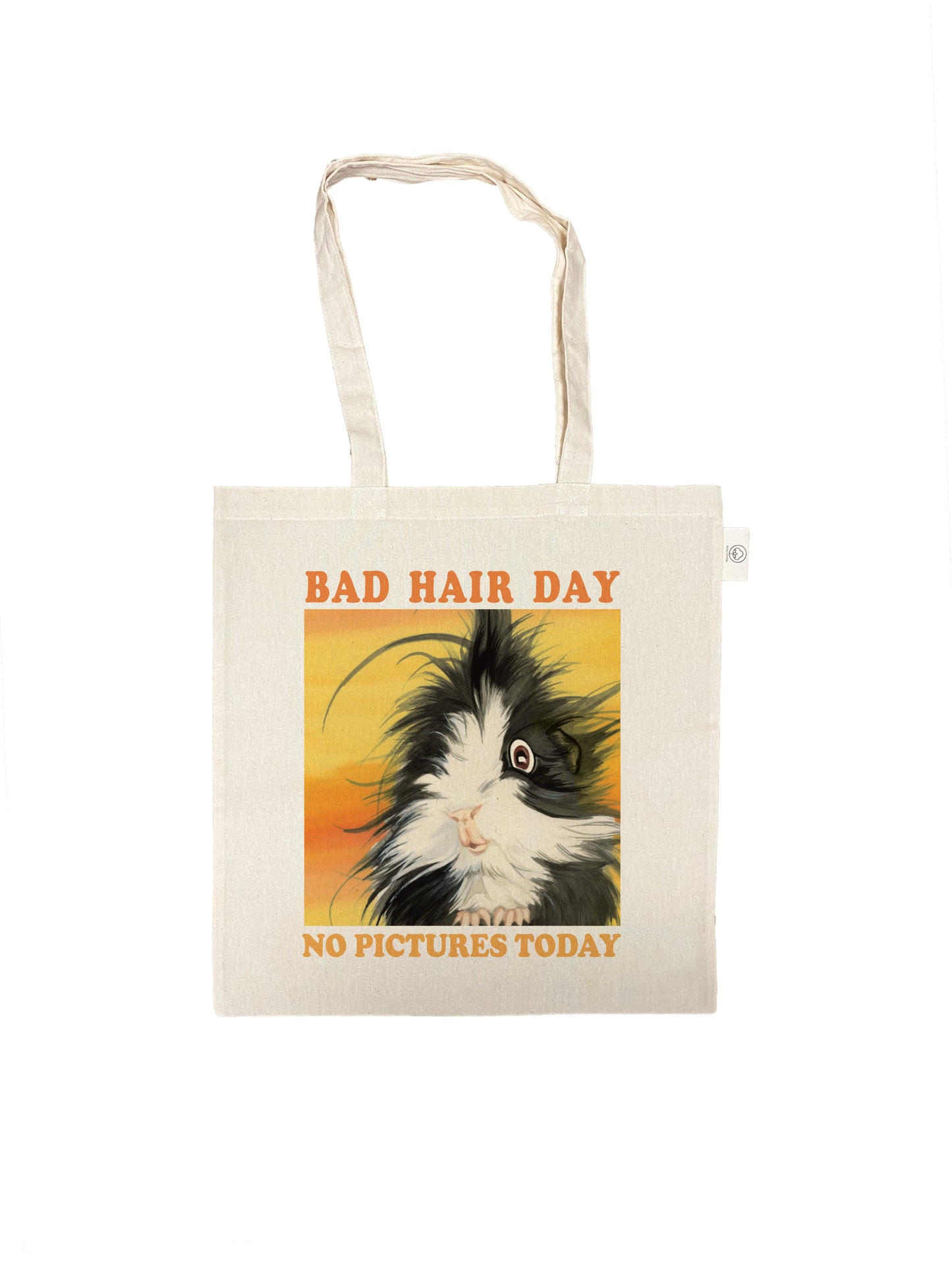 Katoenen tas - Bad Hair Day - No pictures Today - per 3 stuks