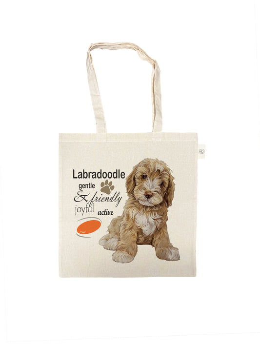 Katoenen tas - Labradoodle - per 3 stuks