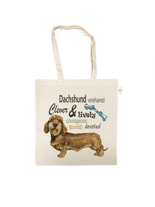 Katoenen tas - Teckel / Dachshund - per 3 stuks