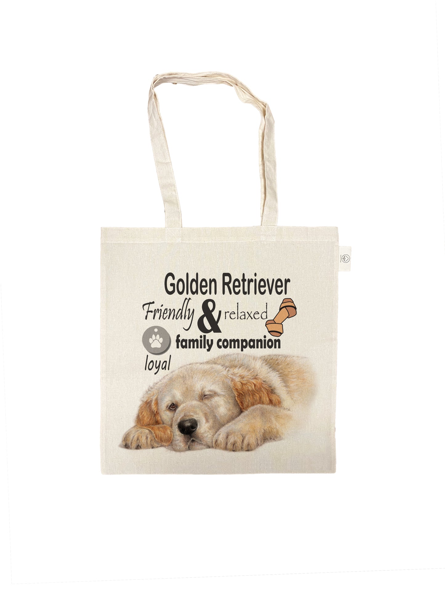 Cotton bag - Golden Retriever - per 3 pieces